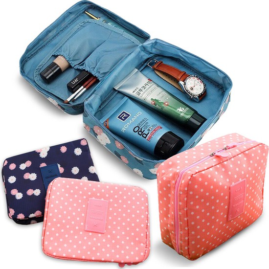 [Mã FASHIONT4WA2 giảm 10K đơn 50K] Túi đựng đồ mỹ phẩm khi đi du lịch họa tiết