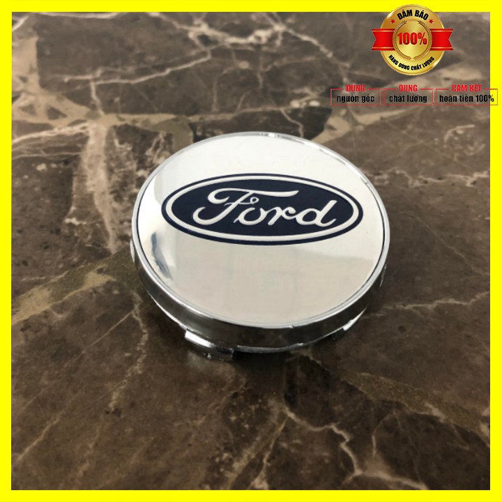 01 chiếc - Logo chụp mâm bánh xe ô tô Ford đường kính 60mm, Nhựa ABS