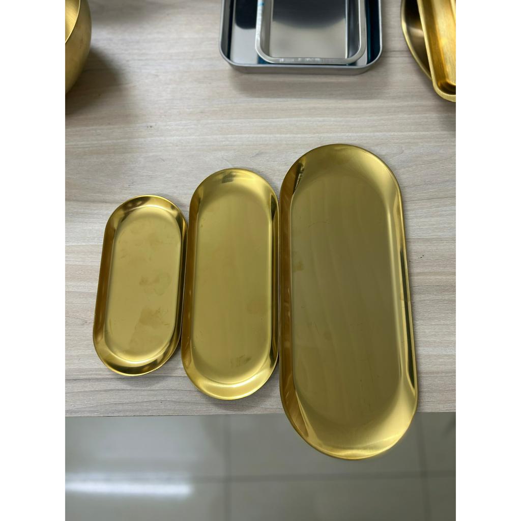 Khay Inox 304 Khay Oval Đựng Dụng Cụ Y Tế Thẩm Mỹ Kiểu Dáng Đẹp Chất Liệu Inox Bền Bỉ.
