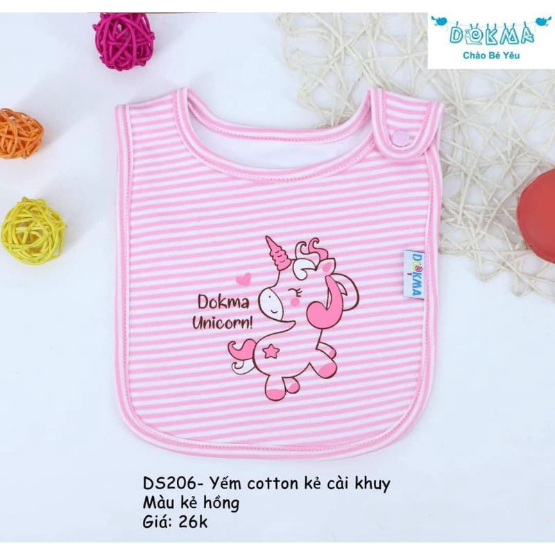 Yếm cotton kẻ Dokma DS206