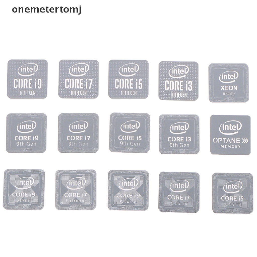 Miếng Dán Logo CPU Máy Tính Intel Core i9 i7 i5 i3 Thế Hệ 10 Bằng Kim Loại