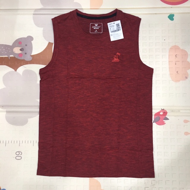 Áó tank top nam ARISTINO co giãn nhẹ -slim att004s9- đỏ đô S-M-L-XL