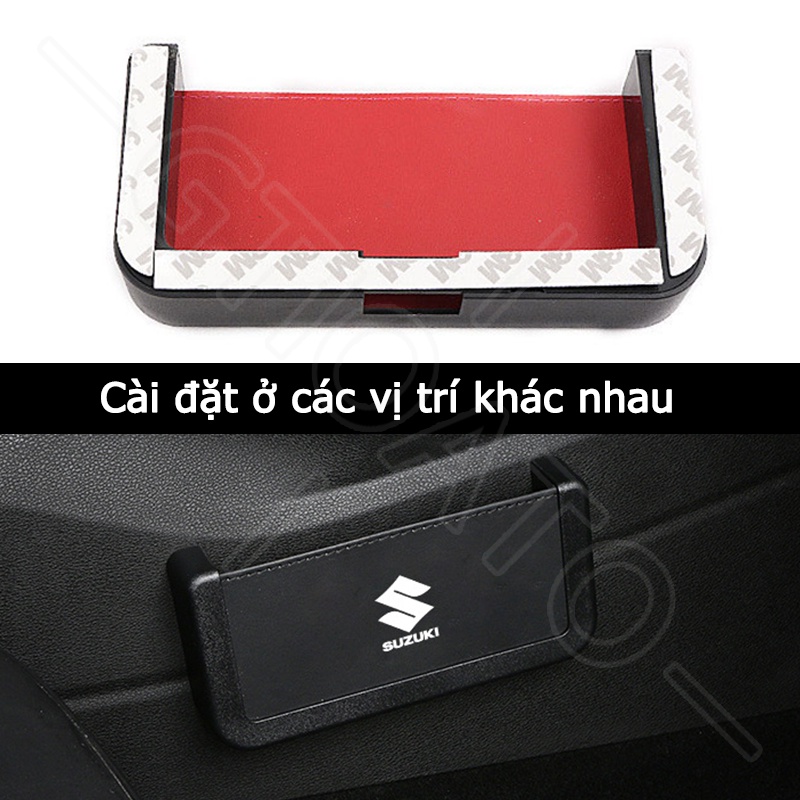 GTIOATO Hộp Đựng Điện Thoại Trên Oto Hộp Đựng Điện Thoại Trên Xe Túi Đựng Điện Thoại Trên Ô Tô Khay ĐựNg Đồ Ô Tô HộP ĐựNg Đồ TrêN Ô Tô Phụ Kiện Xe Hơi Cho Suzuki XL7 Swift Sport Vitara Dzire APV Ertiga Carry Celerio Ciaz Jimny Multicab