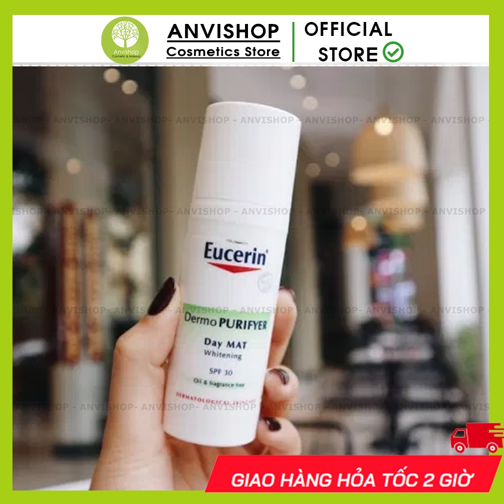 Kem dưỡng giảm mụn dưỡng trắng da Eucerin Pro Acne DAY MAT Whitening SPF30