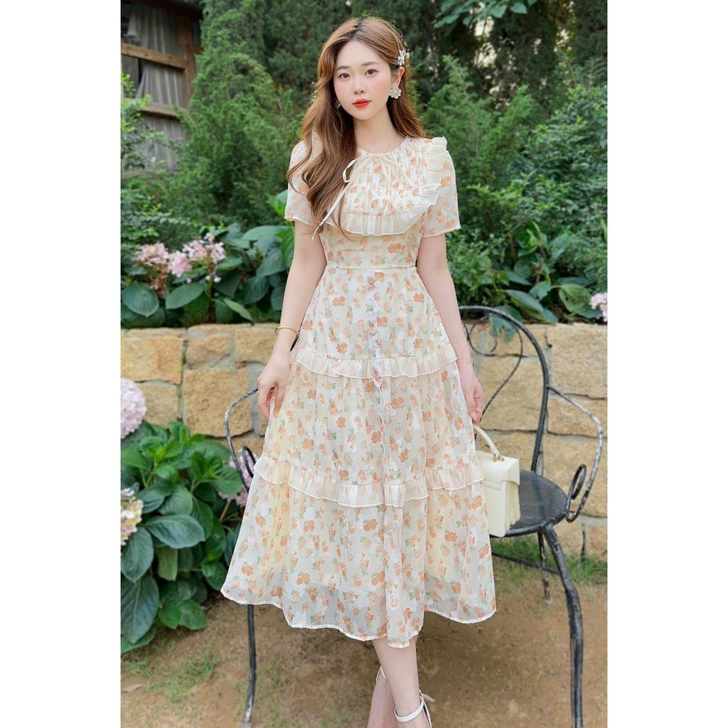 Váy tơ tầng xinh xắn hack dáng nhẹ nhàng- v282