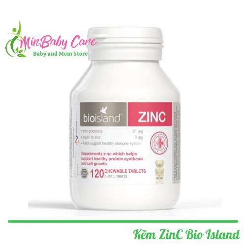 [ Chính Hãng ] Kẽm Zinc Bio Island Cho Bé 120 Viên Úc