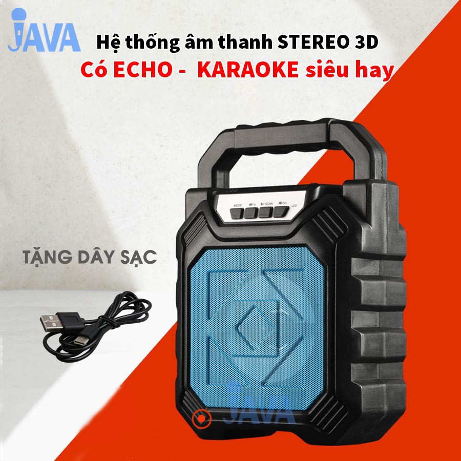 [TẶNG 1 HOẶC 2 MIC KARAOKE CÓ VANG 100K] Loa Kẹo Kéo Karaoke Bluetooth Mini JAVA68 - Loabluetooth