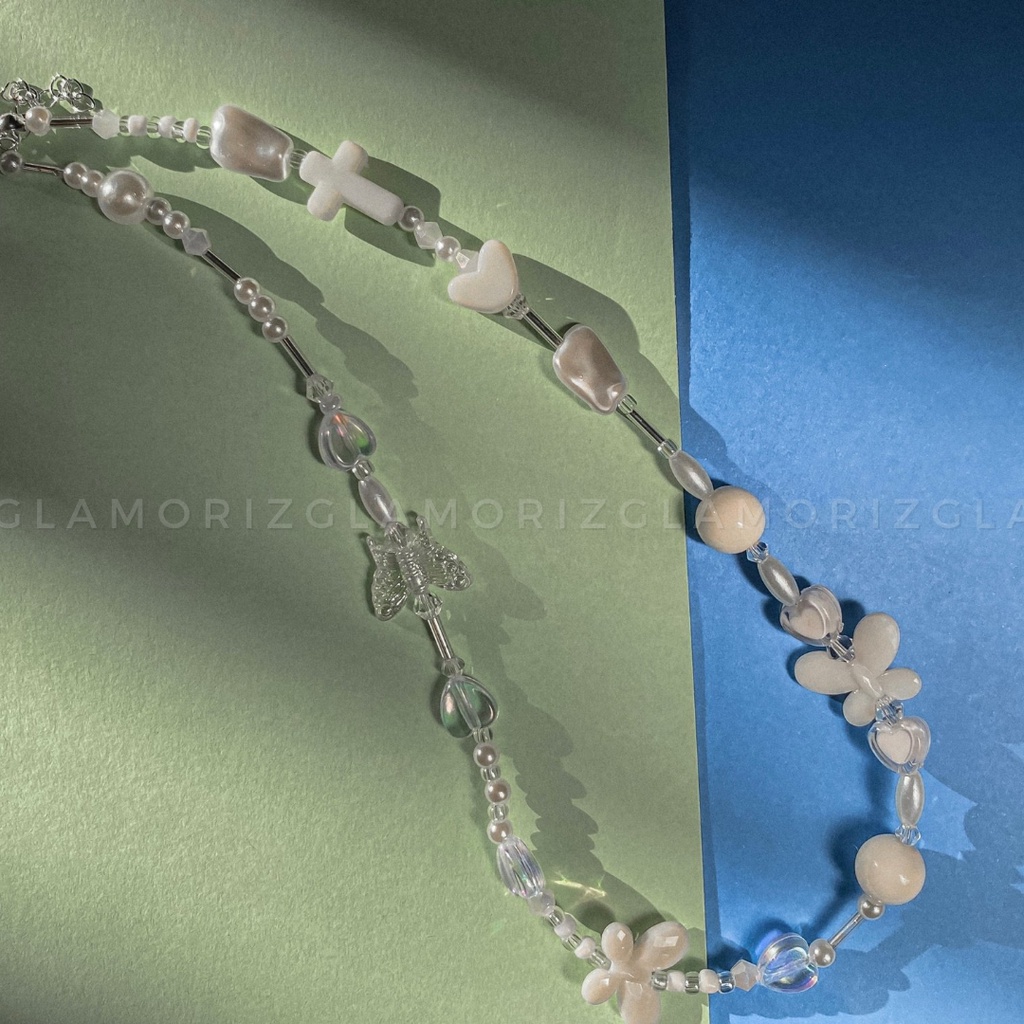 Dây chuyền hạt cườm handmade ✨𝑬𝑺𝑩𝑬𝑹✨ màu pastel phong cách ngọt ngào dễ thương hot trend thời trang |Made by Glamorizzz|
