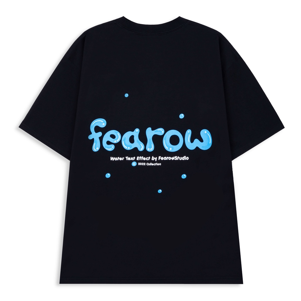 Áo thun nam nữ local brand unisex Fearow Water Text / Màu Đen - FW157