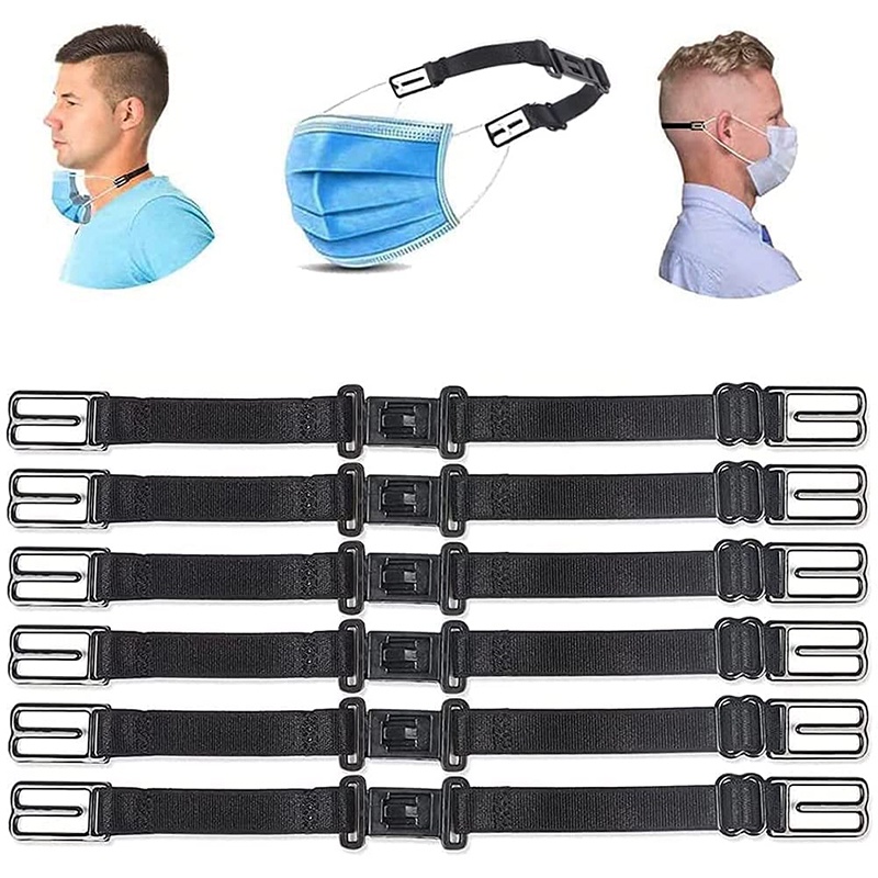 [Hàng mới về] Đai đeo khẩu trang màu đen có thể điều chỉnh bảo vệ chống đau tai chống sặc