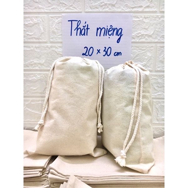 [TM mộc 20x30] Sỉ SET 10 TÚI VẢI dây rút 20x30 CM giá tại xưởng