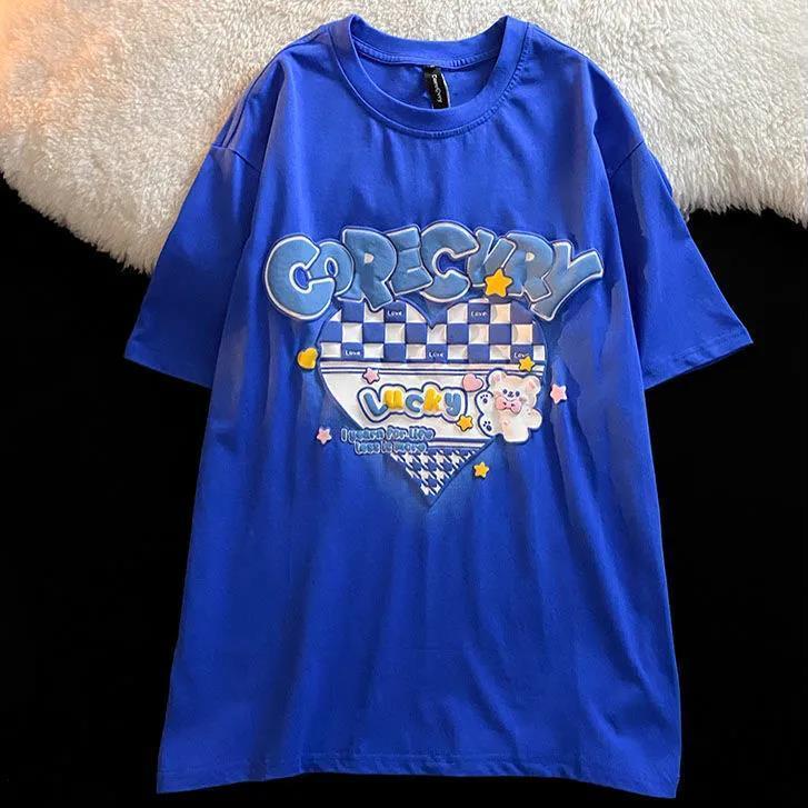 Áo Thun COZOK Ngắn Tay Dáng Rộng Thời Trang Cá Tính Dễ Phối Đồ