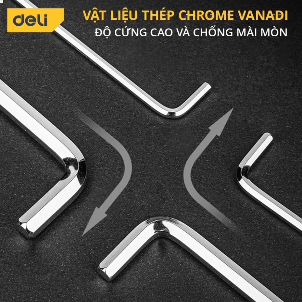 Bộ Lục Giác Đầu Bi Deli Cao Cấp 9 Chiếc 1/16 - 3/8 inch - Nhỏ Gọn, Tiện Lợi, Dễ Dàng Mang Theo Sử Dụng - DL2176 .