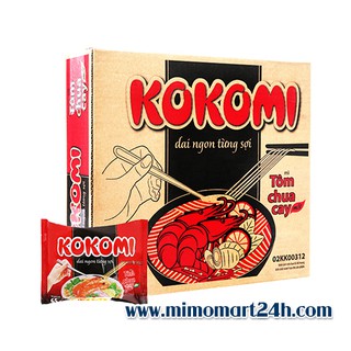 Mì Kokomi Tôm chua cay thùng 30 gói x 65g