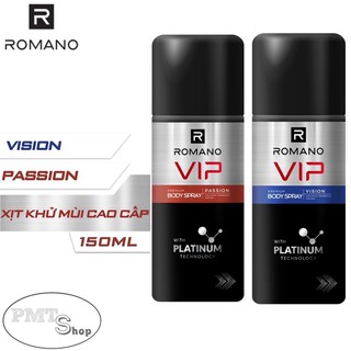 Xịt nước hoa toàn thân nam Romano VIP 150ml Passion | Vision sang trọng cuốn hút