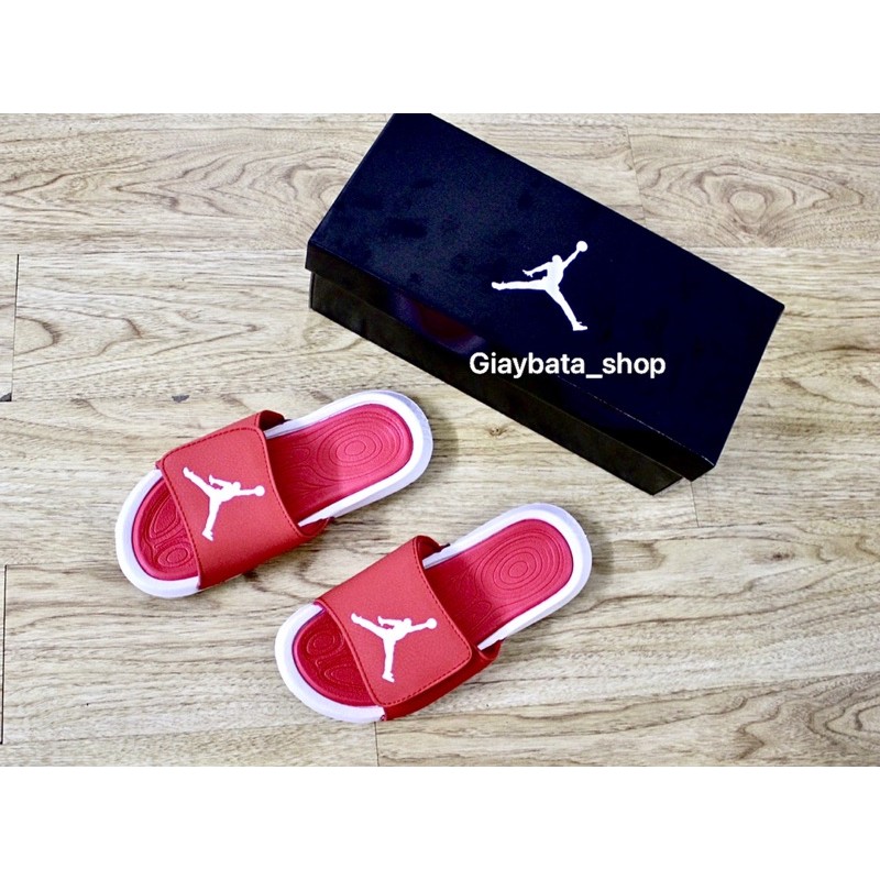 Dép jordan nam nữ trắng đỏ
