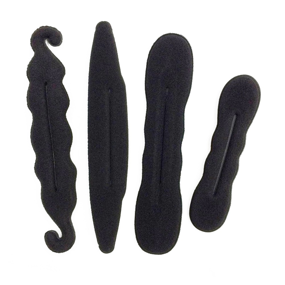 Set 4 Mút Xốp Tạo Kiểu Tóc Hình Bánh Donut Nhanh Chóng Dành Cho Nữ