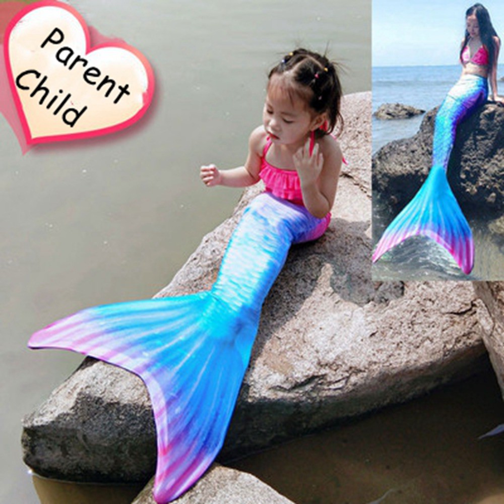Bộ đồ bơi 2 món đuôi tiên cá cho mẹ và bé
