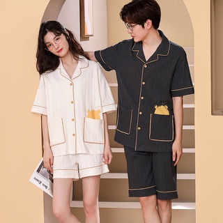 Bộ đồ ngủ vải cotton kiểu nhật hàn dễ thương cho các cặp đôi