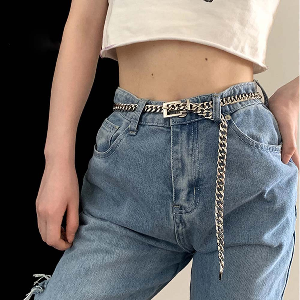 Thắt lưng bằng hợp kim dáng dài nhiều màu sắc tùy chọn phong cách âu mỹ quyến rũ cho nữ