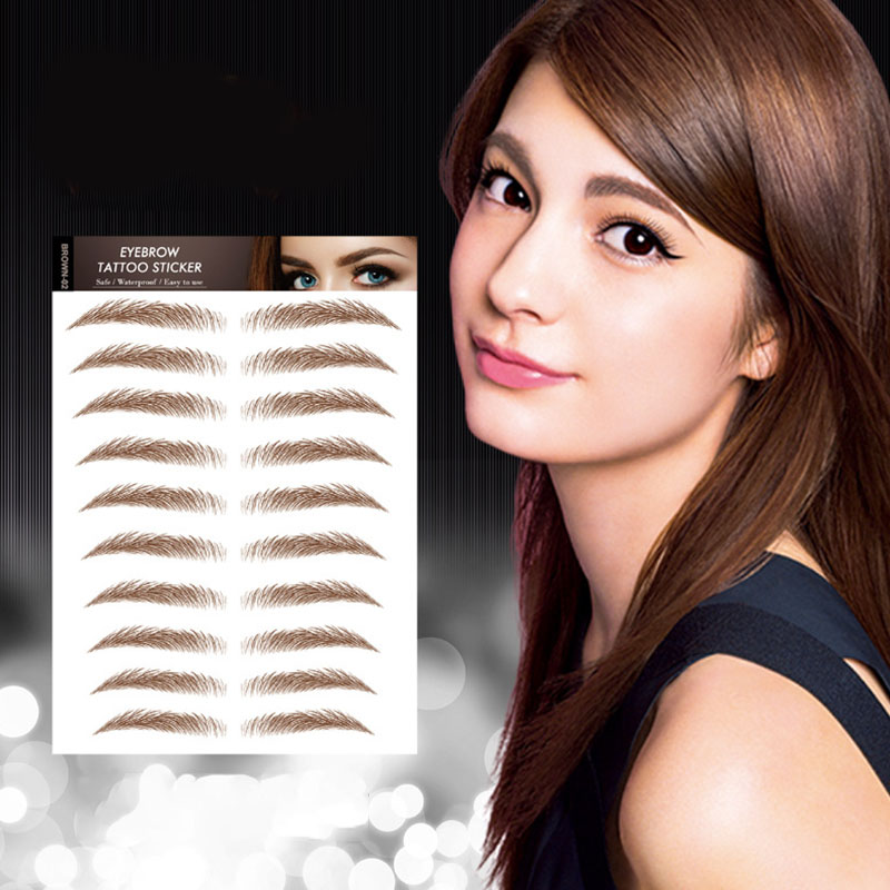 Hình xăm 4D Phong cách không thấm nước Eyebrow Sticker