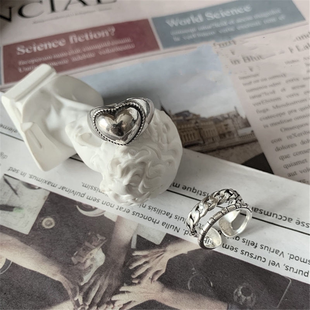 Korean Love Chain Ring Women Index Finger Fashion Personality Retro Jewelry