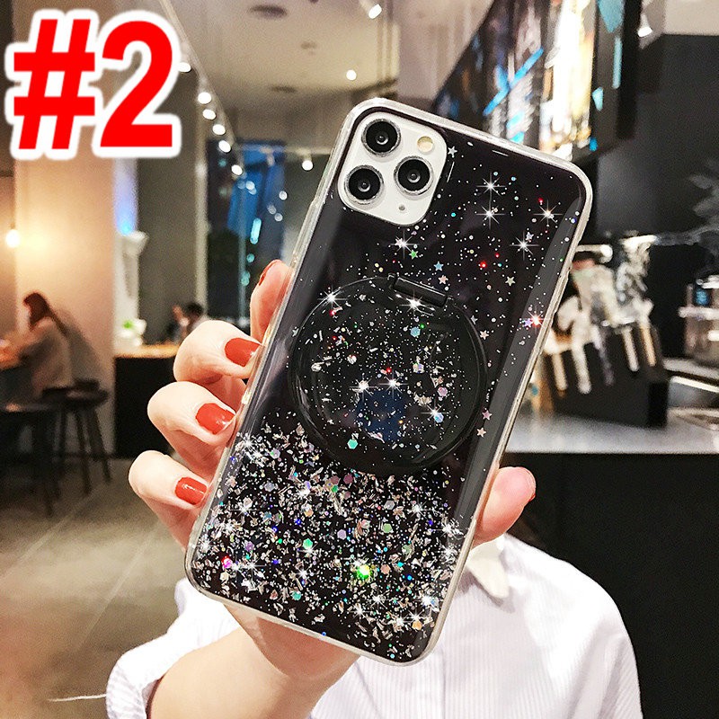 Ốp điện thoại gắn gương họa tiết ngôi sao lấp lánh cho iPhone SE 2020 11 Pro Max X Xr Xs Max 5 5s 6 6s 7 8 Plus | BigBuy360 - bigbuy360.vn
