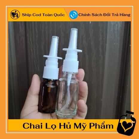 [TOP GIÁ RẺ] Chai xịt mũi thẳng Thủy tinh 5ml,10ml,15ml,20ml,30ml,50ml đựng dung dịch , phụ kiện du lịch