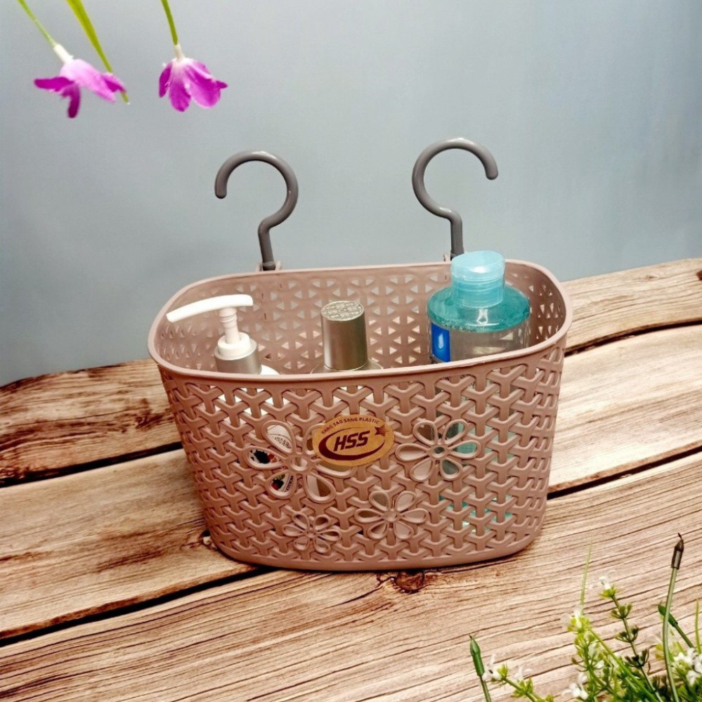 Giỏ nhựa móc treo đựng đồ đa năng/ đồ dùng phòng tắm Hàng Sao Sáng cao cấp đồ dùng gia đình