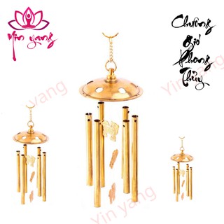 Chuông Gió Phong Thủy 6 Thanh- Chất Liệu Đồng- Đem Lại May Mắn