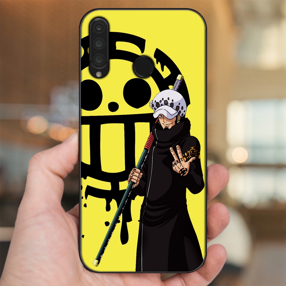 Ốp lưng Huawei P30 Lite, Nova 4e viền đen in hình Law One Piece