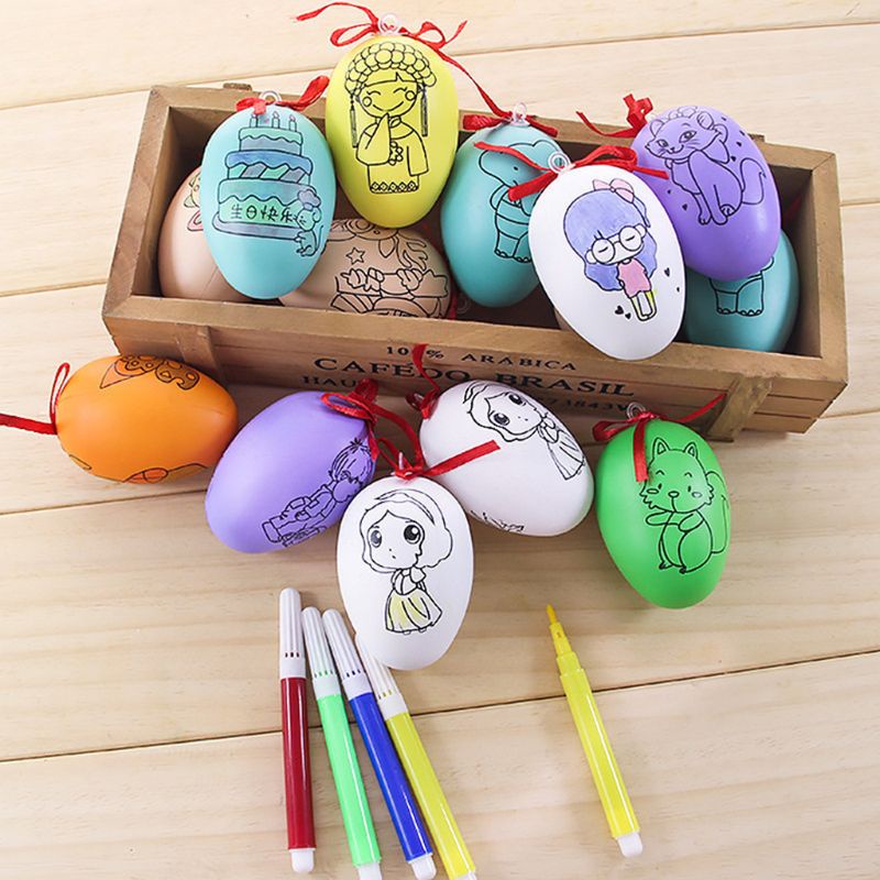 Bộ Đồ Chơi Trứng Phục Sinh Vẽ Màu Thủ Công Diy
