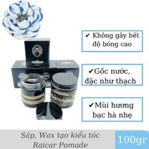 Sáp vuốt tóc Railcar Quality Pomade 100gr tạo kiểu giữ nếp cho tóc. HÀNG CHÍNH HÃNG. AI Store