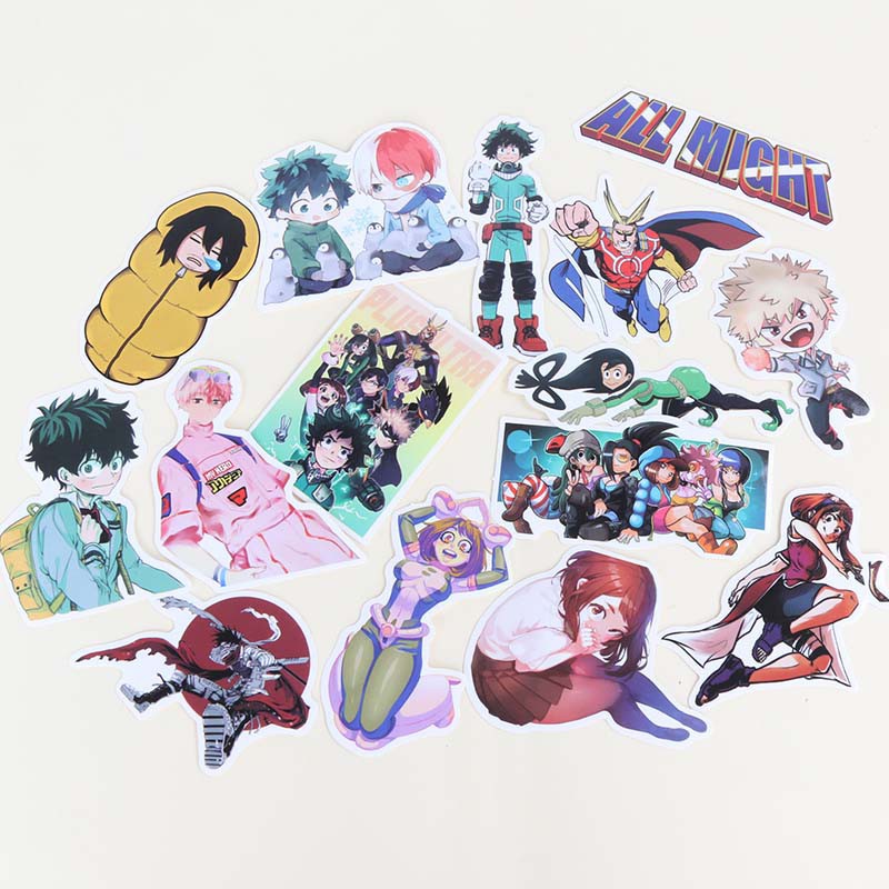 Set 73 nhãn dán hình anime trang trí đàn guitar / máy tính / ván trượt  My Hero Academia Sticker