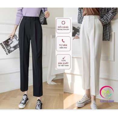 Quần Tây Baggy Nữ BIGSIZE Dáng Công Sở Cao Cấp Ống Bằng,quần Âu Đi học Đi làm