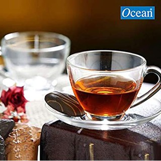 [Chính hãng] BỘ 6 TÁCH CỐC LY TRÀ COSMO NÓNG+ 6 ĐĨA CAFE CAPUCHINO THÁI LAN OCEAN 00671(230ml)