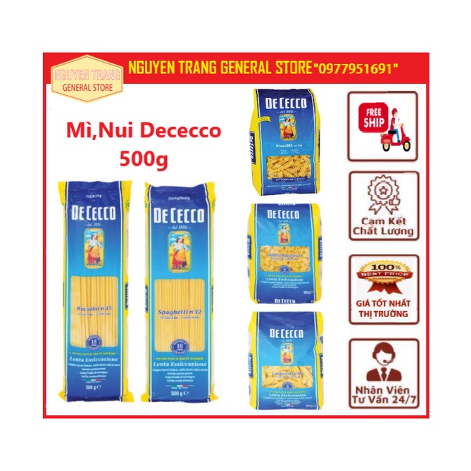 Mì, Nui Dececco 500g