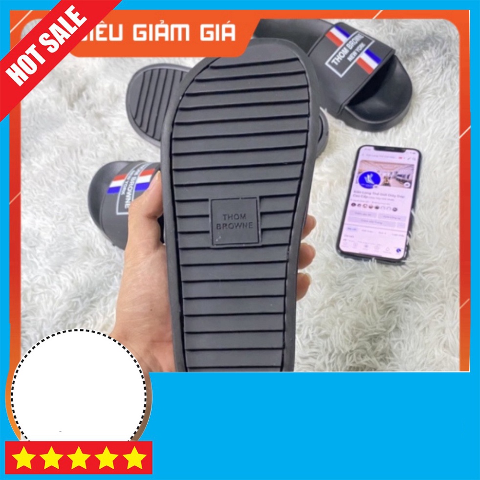 Dép nam Thom Browne đế cao su cao cấp , dép nam quai ngang 2022 TrungPii Siêu rẻ shopee