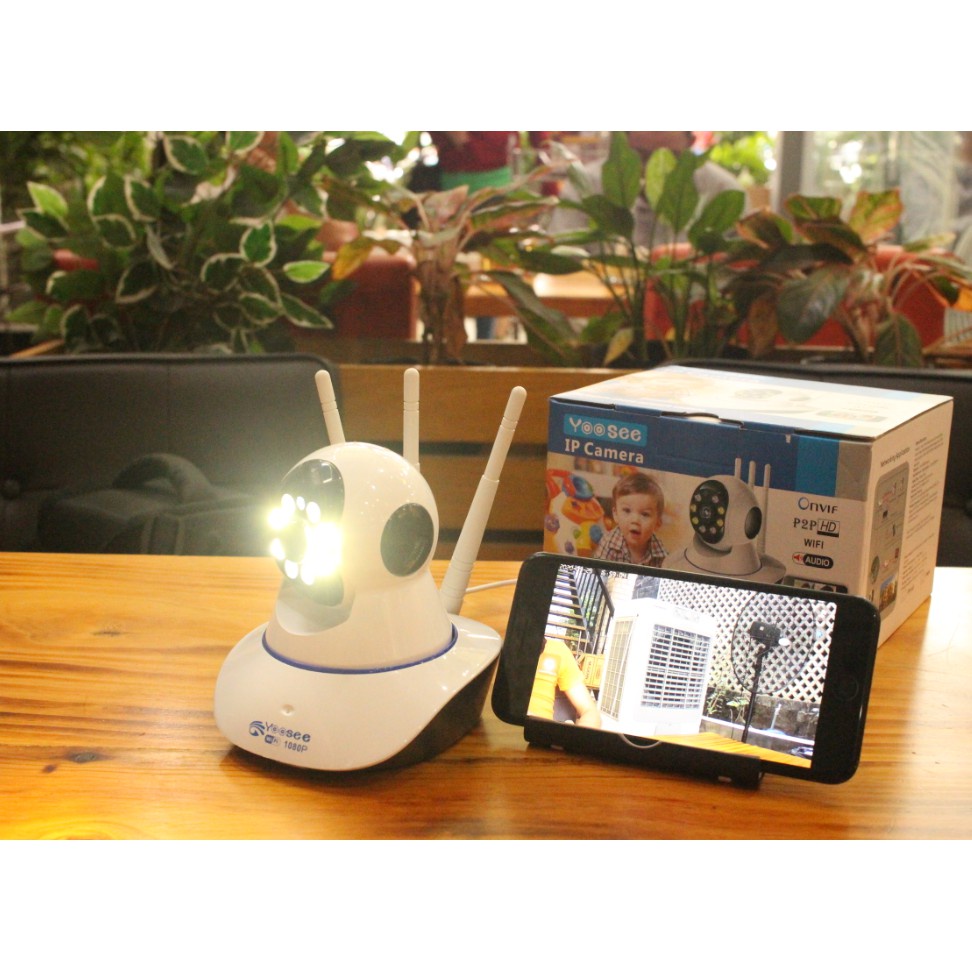 Camera Yoosee trong nhà có màu, xoay 360 độ, Full HD 1080P - Camera 3 râu kèm thẻ nhớ yoosee 32GB | BH 6 Tháng | BigBuy360 - bigbuy360.vn