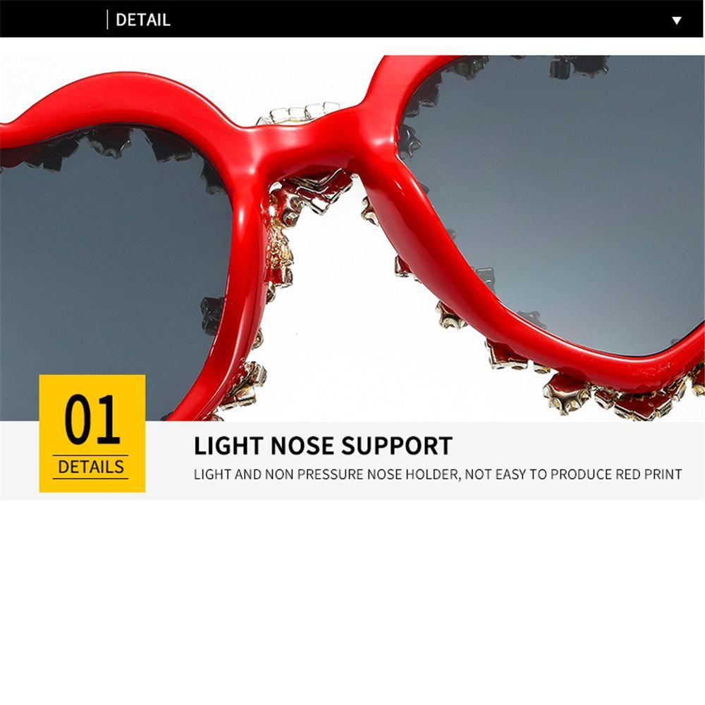 ME Kính Mát Hình Trái Tim Lấp Lánh Phong Cách Retro Cho Nữ