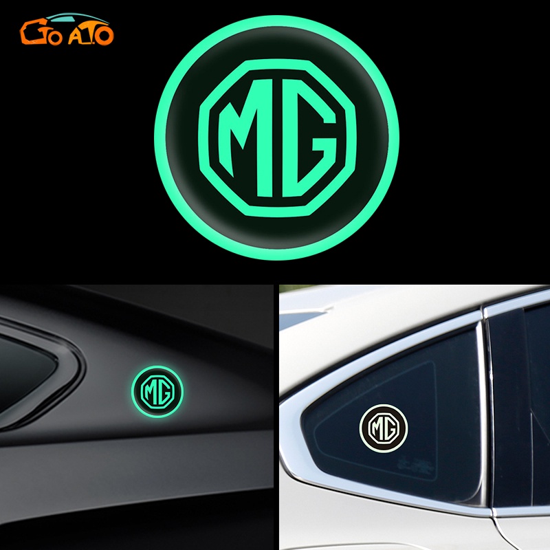 GTIOATO Ánh Sáng Ban Đêm Decal DáN Xe MiếNg DáN ChốNg NưỚC Ô Tô Tem Logo DáN Xe Bánh Xe Nắp Bình Xăng Bát Cửa Cảnh Báo HìNh DáN Xe Trang Trí Ô Tô Cho MG MG5 EP ZS 5 HS