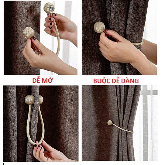 Dây buột rèm cửa bằng nam châm sang trọng tiện lợi 46x3cm NCDS51