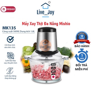 Máy Xay Thịt Đa Năng Cối Thủy Tinh 1.8L Mishio - MK135 Hàng Chính Hãng  Live Joy