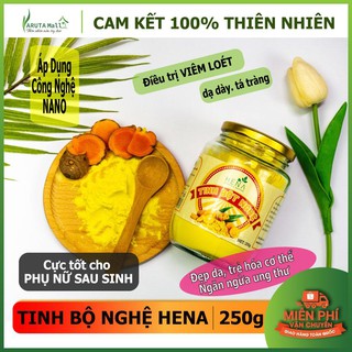 💕[Chính Hãng]💕 Tinh bột nghệ Nano Cao Cấp HENA 250g. Nguyên liệu Hữu cơ Thiên nhiên 100%. Không Pha Trộn Tạp Chất