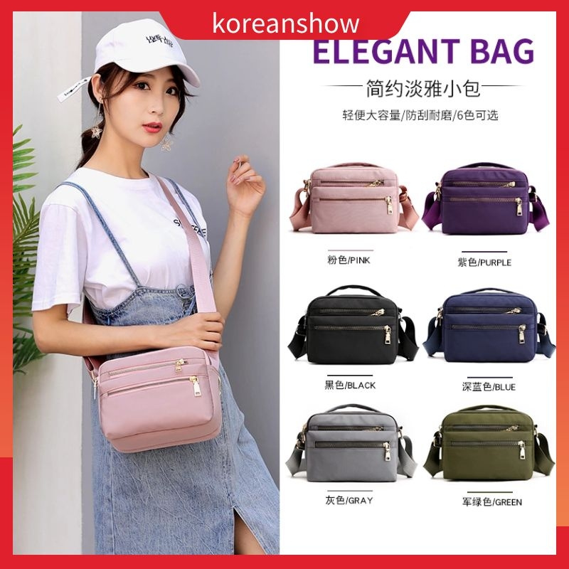 Túi Xách Nữ Đẹp Túi Đeo Chéo Bằng Nylon Chống Thấm Nước Màu Hồng Thời Trang Cho Nữ-72