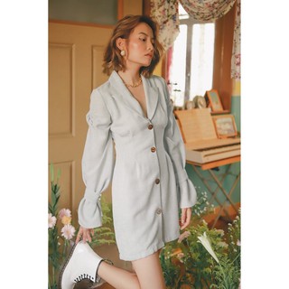Đầm xanh nút gỗ Gipopo dress Gem clothing SP060406
