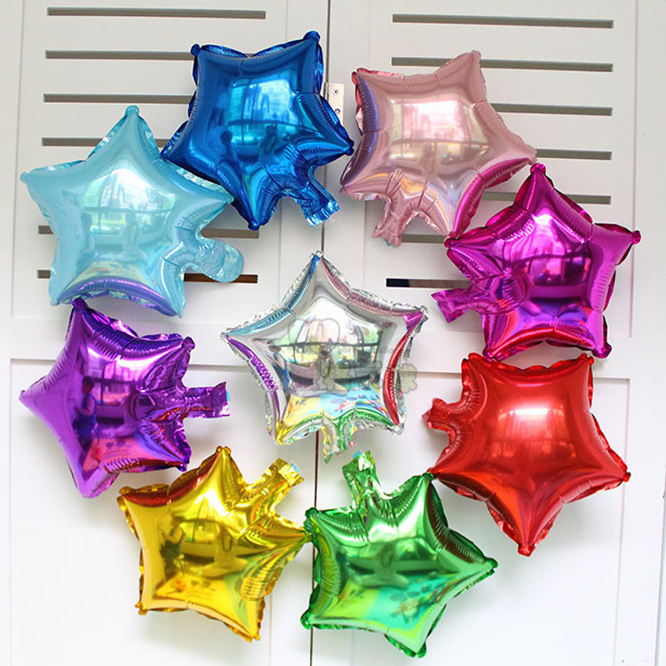 Bộ 5 Bóng Bay Hình Ngôi Sao Kích Thước 12.7 cm Trang Trí Tiệc Cưới
