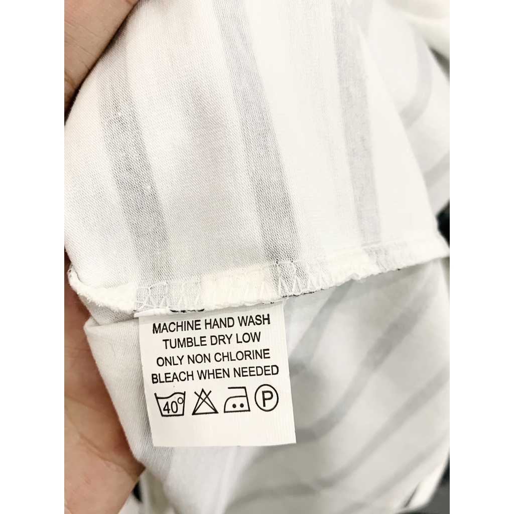 [HÌNH THẬT] ÁO THUN CỔ TRỤ HỌA TIẾT SỌC VNXK   - COTTON CÁ SẤU 100%
