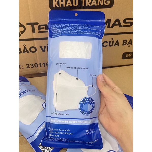 THÙNG KHẨU TRANG KF94 QUYỀN ANH 300 CÁI