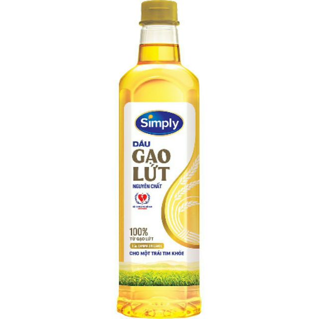 Dầu gạo lứt nguyên chất Simply chai 1L